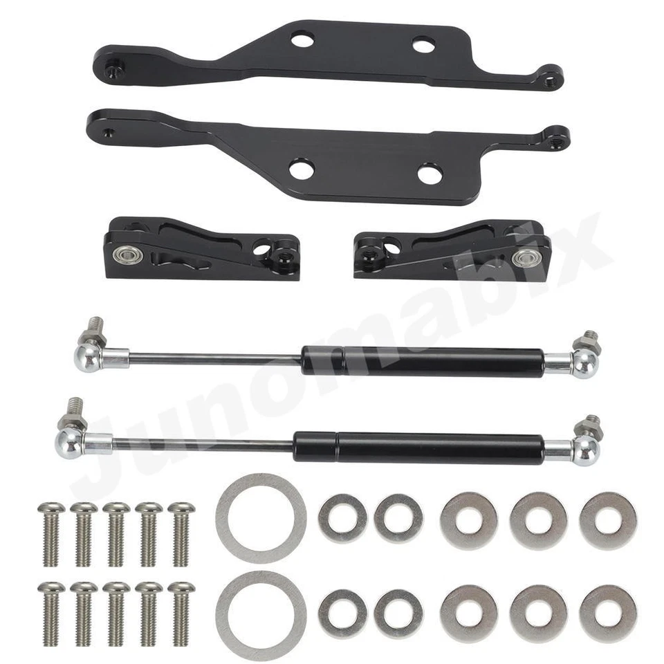 US Billet Aluminum Gas Hood Hinge Latch Support For Honda Civic CRX 1988-1991 EF Foto 2 de 4