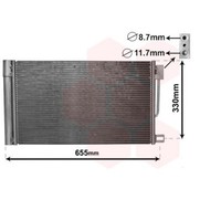 VAN Wezel Kondensator Klimaanlage FüR Opel Corsa D S07 M13 Fiat Grande Punto
