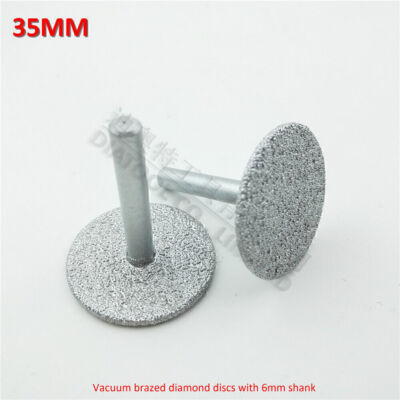 2 Stk. 35mm Mini Diamond Discs Vakuumgelötetes Sägeblatt 6mm Shank Stone Carving
