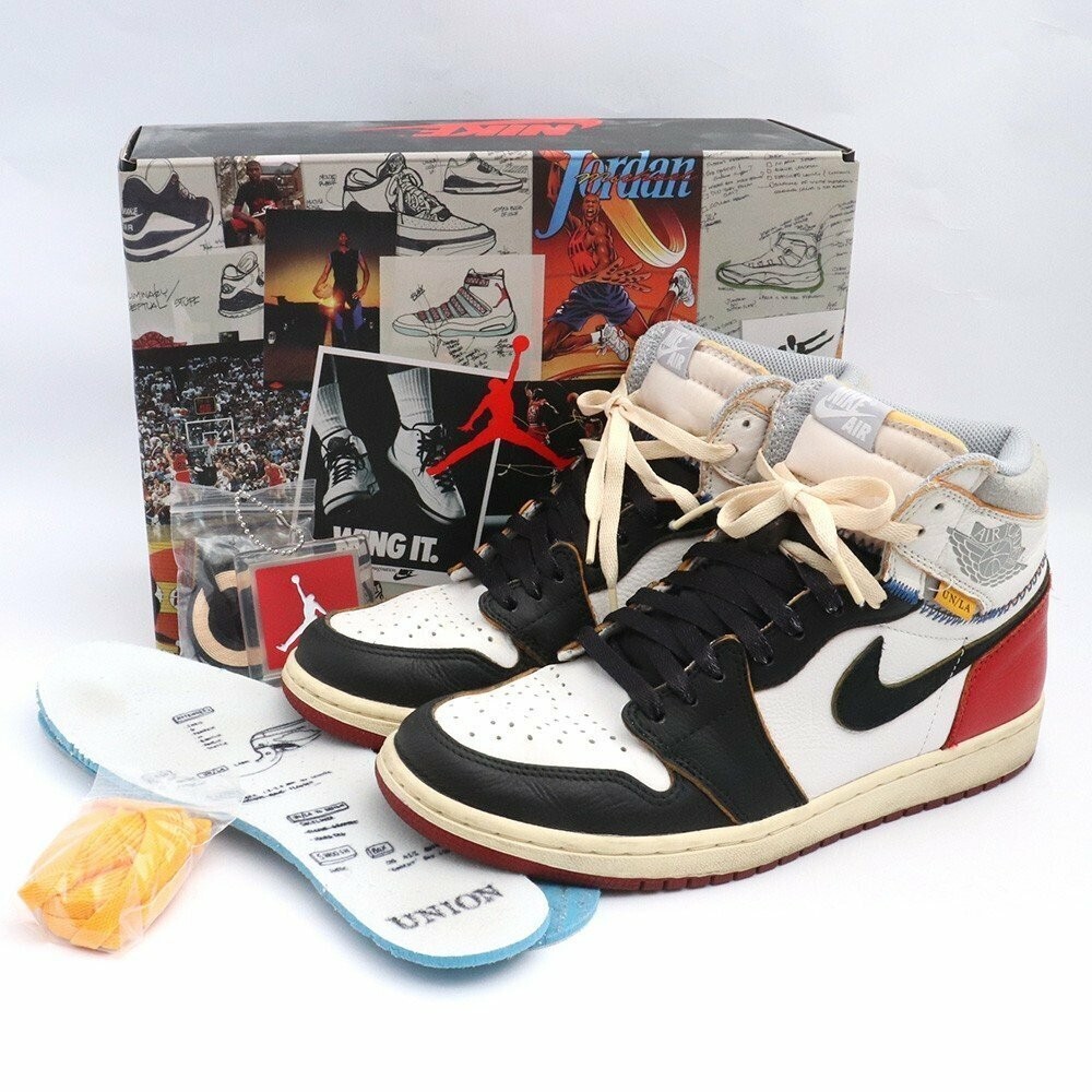 Nike Jordan 1 Retro High x Union Black Toe BV1300-106 Size US8.5 