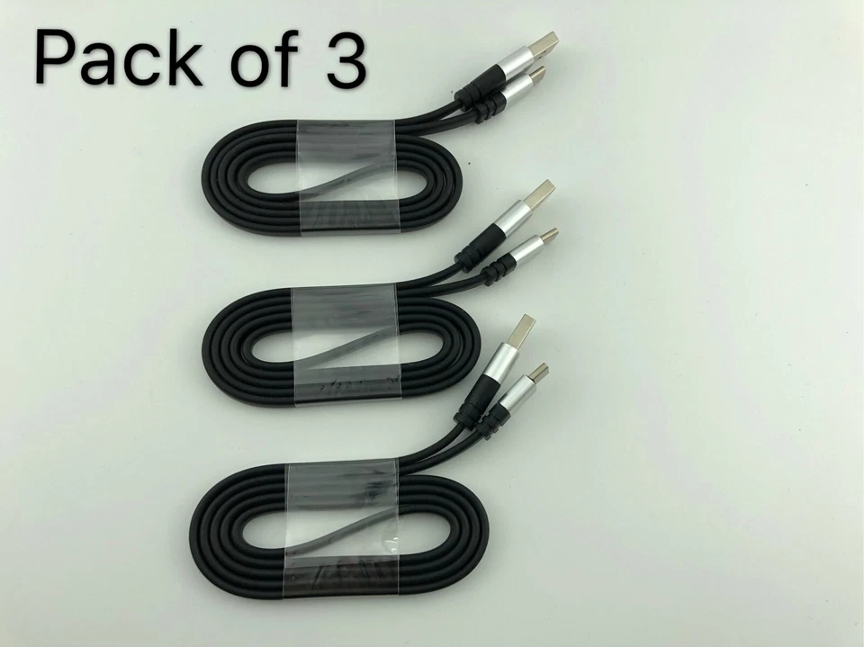 Paquete de 3 cables micro V9 de 3 pies carga rápida USB cargador de sincronización de datos cable de carga rápida Foto 3 de 4