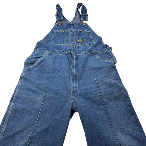 OshKosh Vestbak Bib Overalls Unisex 36/32 Blue Denim Cotton Pockets Straight Leg
