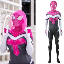 Gwen Stacy Spider-Women Jumpsuit Cosplay Stage Suit Costume Adult Kids Halloween