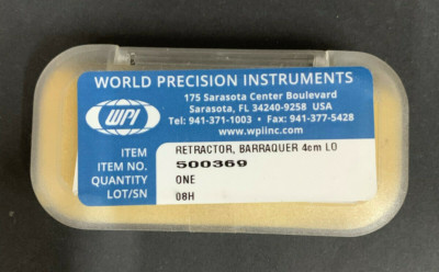 Solid Barraquer Retractor World Precision Instruments (WPI) 500369 Barraquer Retractor 4 cm | eBay
