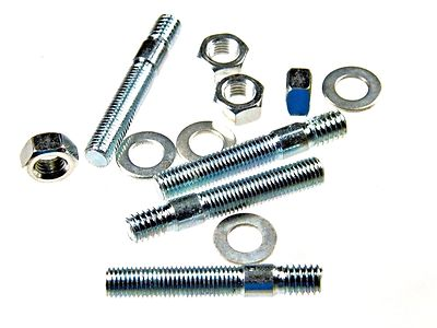 #ad #ad 2quot; Carb Studs w Nuts amp; Washers Zinc Coated For Holley Demon Edelbrock Carb #137 $11.95