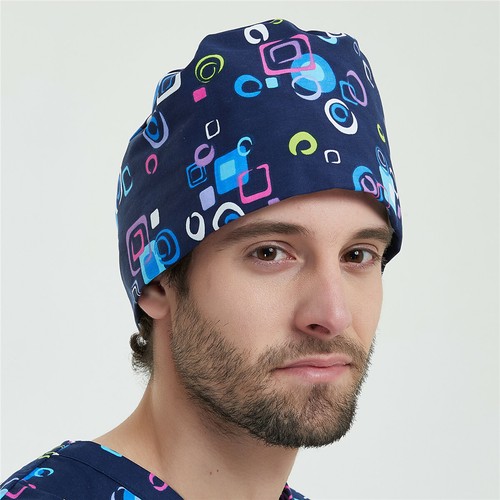 Womens/Mens Florals Printed Cap Scrub Hat/Cap Head Wear Adjustable Accessories - Picture 304 of 660