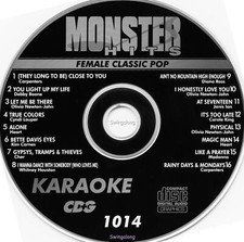 Female Classic Pop Monster Hits Karaoke CD G 1014 Olivia Newton-John,Carpenters,