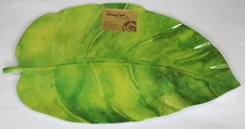 Panama Jack Home Melamine Serving Tropical Leaf Tray Plate Platter NEW
