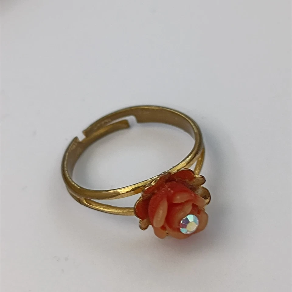 Michal Negrin Rose Ring AB Crystal Vintage Romantic Victorian Revival Dainty 6 - Image 4 of 4