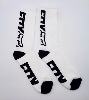 Fox Racing Core Basic Crew Socks 6 Pack Men's L/XL White/Black/Teal 