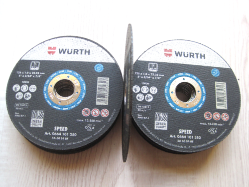 25 pièces disques Würth - Zebra Speed 125 x 1 x 22,23 mm pour acier métal.. - Photo 1/5