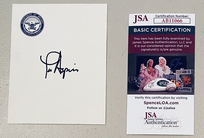 Les Aspin Signed Autographed 4x5 Card JSA Cert Bill Clinton