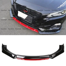 For Nissan Sentra UNIVERSAL Front Bumper Lip Spoiler Splitter Glossy Black Red