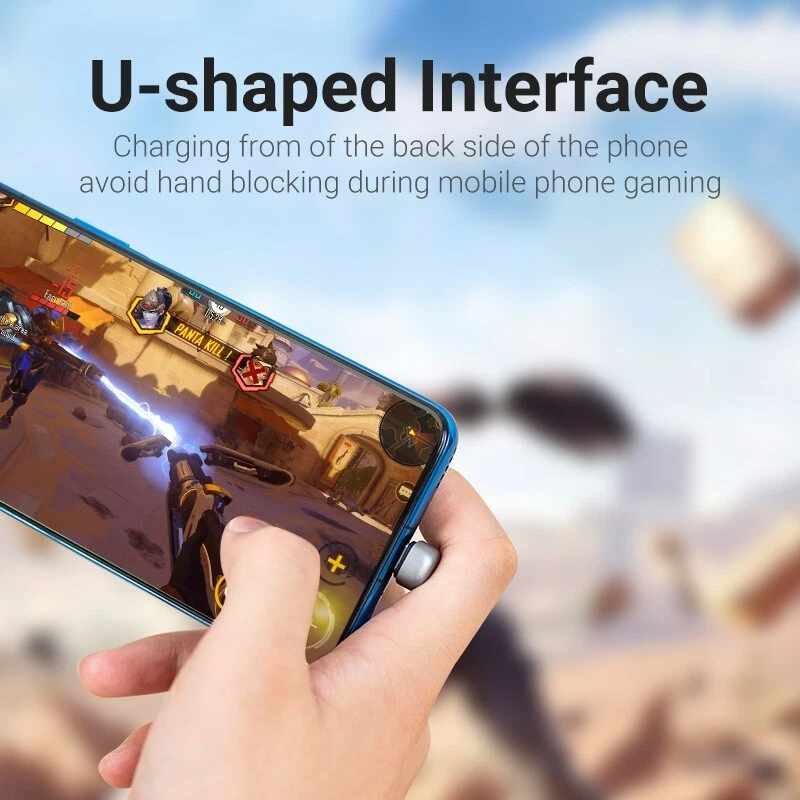 USB 2.0 A Male to USB-C Male U-shaped 5A Cable 5A 480Mbps for Cell Phone Gaming - Image 3 of 4