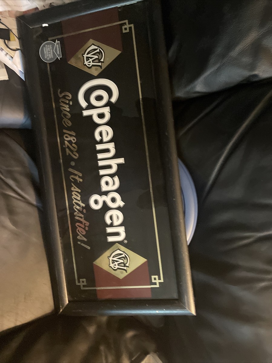 copenhagen tobacco sign Copenhagen snuff Mirror tobacco sign Vintage 26 1/2” x 12” picture show  exact