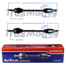 Pair of Rear CV Axle Shafts SurTrack Set for Subaru Legacy Outback AWD 2000-04