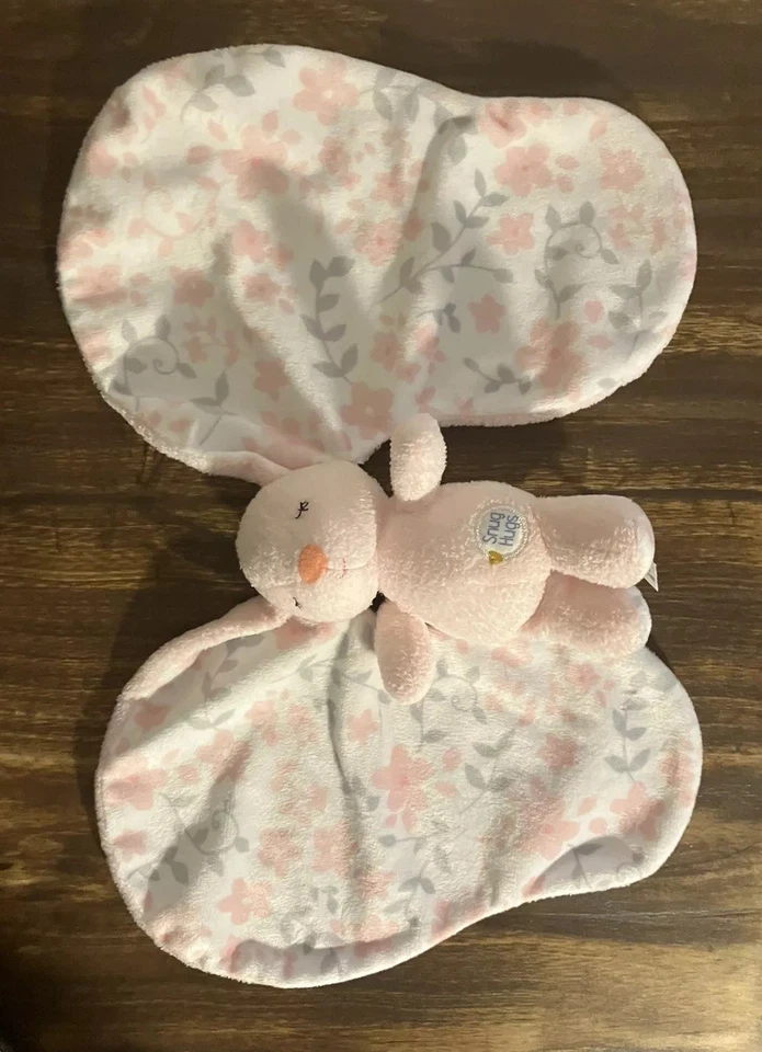 Snug Hugs Pink Bunny Rabbit Large Floppy Ears Plush Lovey Blanket Kids Preferred - Image 4 of 4