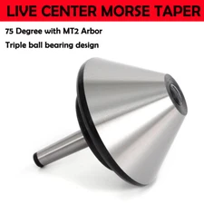 5'' MT-2 Bull Nose Pipe Live Revolving Center For Lathe Machine Milling Tools