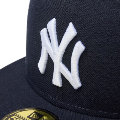 【New Era】★ MLB New York Yankees Stitch Basic Ball Cap ★ NEW ERA 59Fifty Cap MLB Ball Stitch New York Yankees Navy