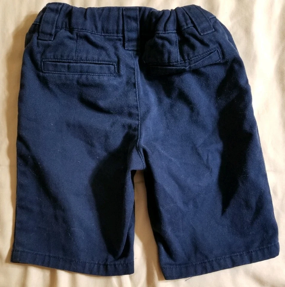 Pantalones cortos azules con cintura ajustable para niña Foto 2 de 3