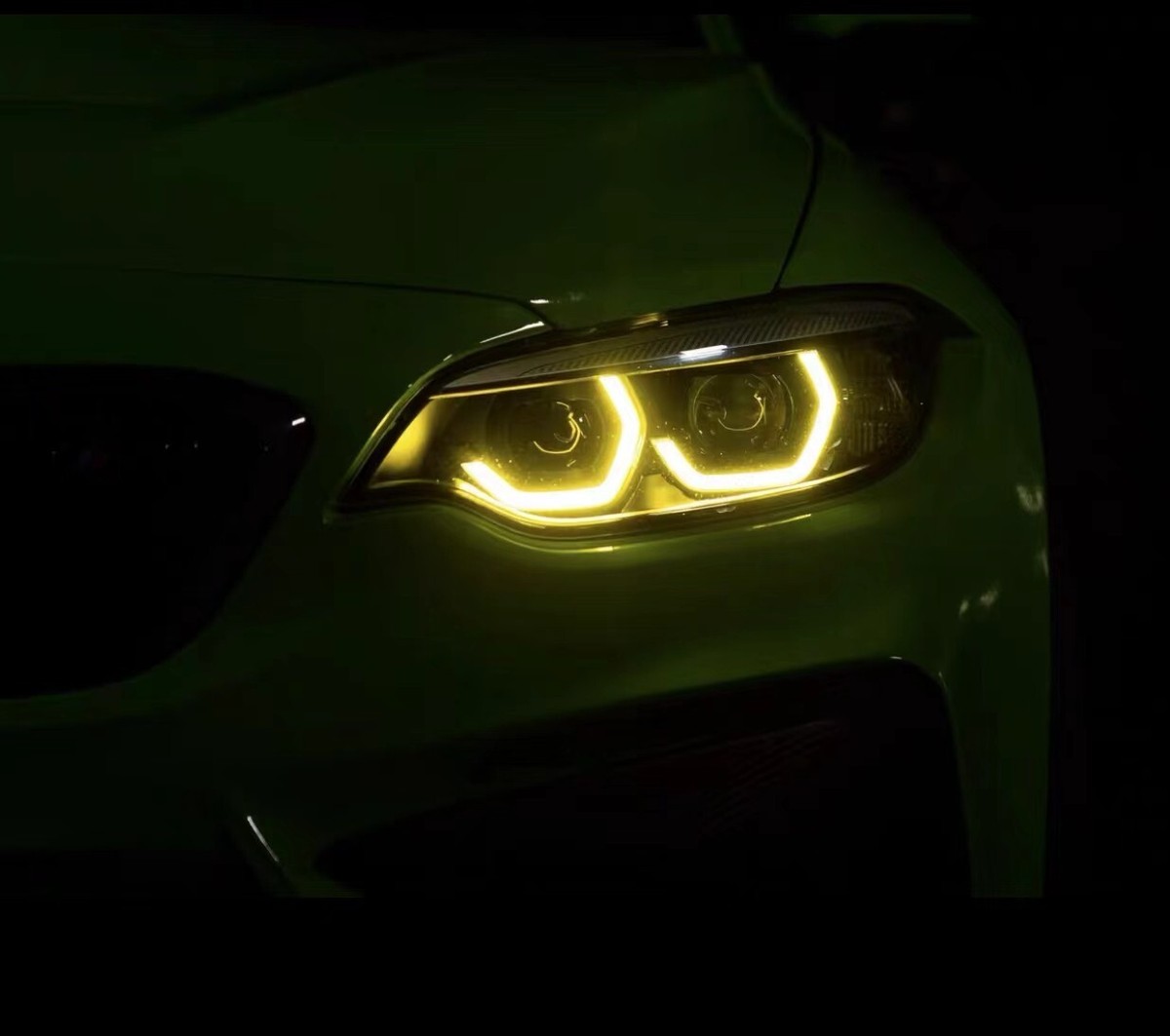 Yellow Angel Eyes DRL Adaptive LED Modules For BMW 2 Series