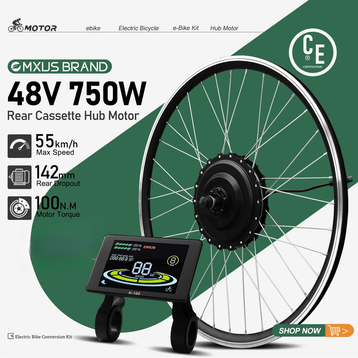 Rear Hub Motor Tandem Ebike Conversion Kit E-bike Conversion Kit