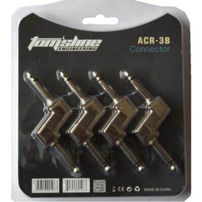 Connectors for Guitar Effect Pedals Z Type 6.35mm, Tomsline, Set of 4