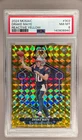 140808940 Drake Maye 2024 Panini Mosaic #303 Reactive Yellow Prizm RC PSA 8
