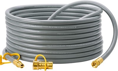 40 Feet 3/8 inch ID Natural Gas Grill Hose w/Quick Connect Fittings,Natural Gas