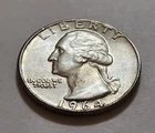 1964 Washington Quarter • AU Slider Look 90% Silver • Strong Detail NMM  X68
