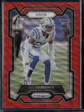 2023 Panini Prizm Julius Brents Red Wave Prizm RC /149 #346 Indianapolis Colts