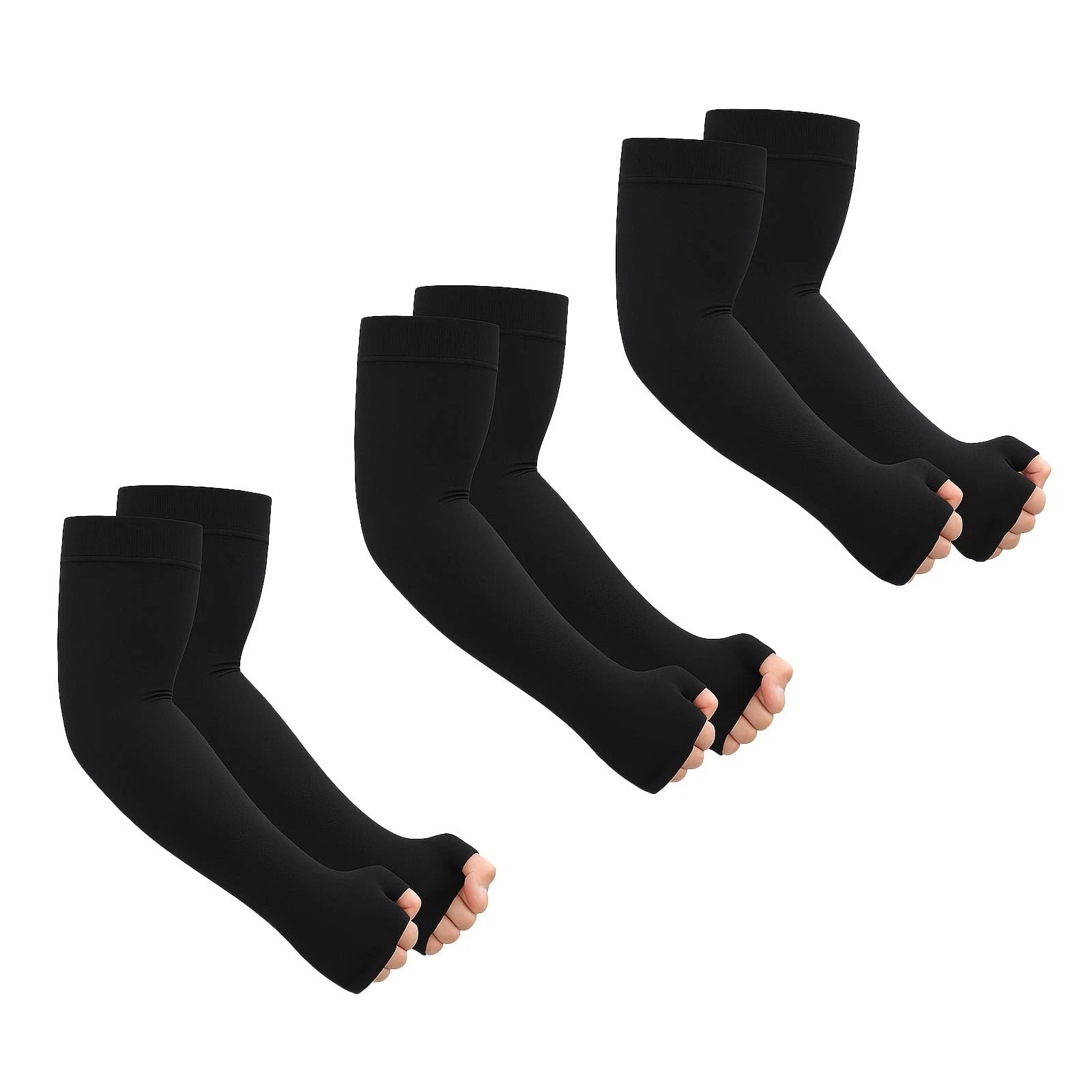 3 Pairs Sleeves UV Sun Protection Sleeves Arm Protection UPF 50+, Arm Sleeve Gaming, Arm...