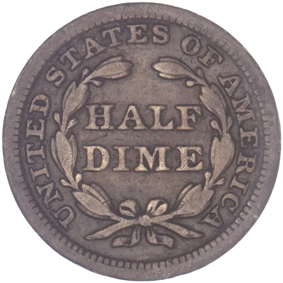 1842 (P) Seated Liberty Half Dime 90% Silver Good GD See Pics K545 - Image 2 of 3