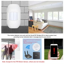 EWeLink PIR Wireless PIR Motion Sensor RF 433Mhz Dual Infrared Detector E7L4