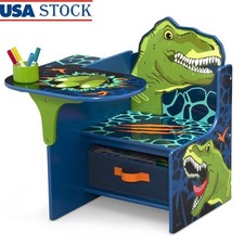 Dinosaur Chair Desk W/ Storage Bin Ideal Kids Playtime Crafts Homework New