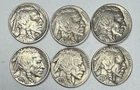 1936-1937-P&S Buffalo 5c Nickels Lot of 6