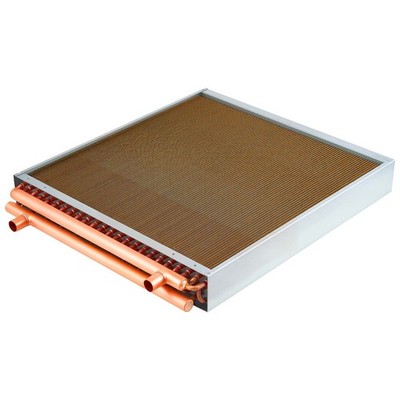 Uimoso Lamellenwärmetauscher WasserLuft 610x610mm 65,9kW 2,5MPa Wärmeübertragung