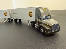 2017 UPS Freight Double Pup Diecast Semi Tractor Trailer Toy Truck | Retirement