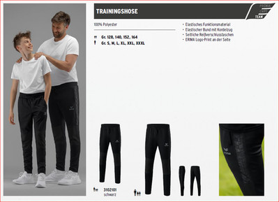 Erima Trainingshose 3102101 Fußball Training Freizeit Fitness Print Funktion NEU