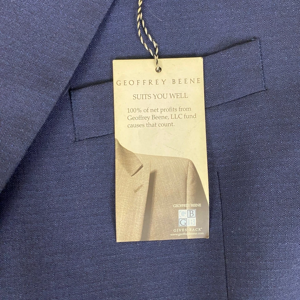 Geoffrey Beene Blazer Traje Chaqueta Para Hombre 48S Azul Marino Clásico Profesional Nuevo con Etiquetas Foto 3 de 4