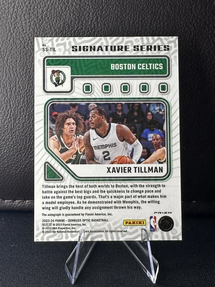 2023-24 Panini Donruss Optic - Signature Series Xavier Tillman #SS-TIL Green... - Image 2 of 2