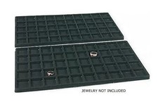 Novel Box 2-Pack 50 Slot Pendant Jewelry Showcase Display Tray Inserts
