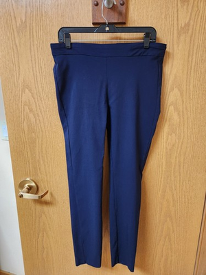 #ad Navy Blue Skinny Pull On Pants. Preowned. By Brigs. $6.90