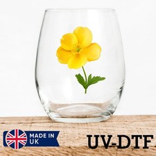 Canola Flower 8pcs UV DTF Stickers - Glass Laptop Tumbler