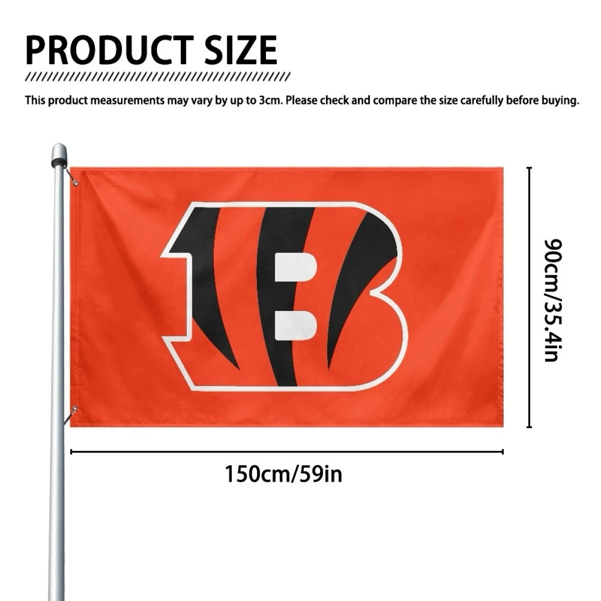 Cincinnati Fans Football Team House Flag