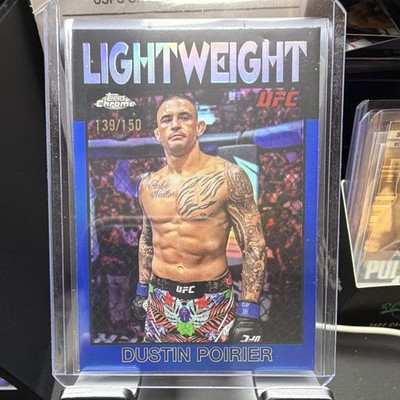 2026 Topps Chrome UFC 1986 Topps Dustin Poirier #86-11 Blue Refractor /150