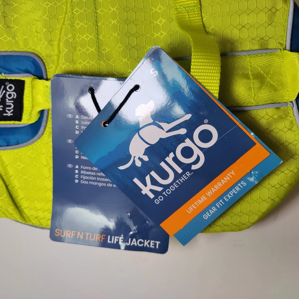New Kurgo Surf N Turf Dog Life Vest Small Float Coat - Image 2 of 4