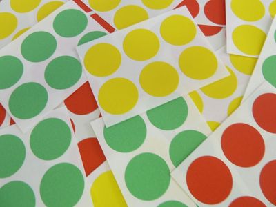 30 Stück Runde Farbcode-Sticker 25mm | 36 Farben Zur Auswahl