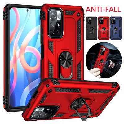Case For Xiaomi 12T 11T Poco F3 Redmi Note 12 Pro Armor Metal Ring Stand Cover