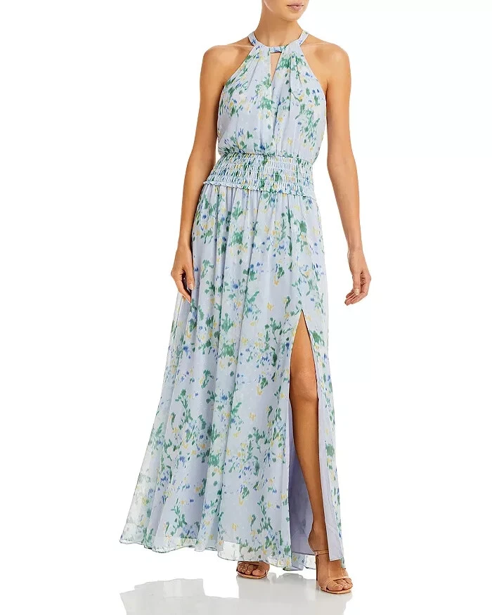 sachin and babi light blue dress BCBG Maxazria Viscose blue & white striped dress
